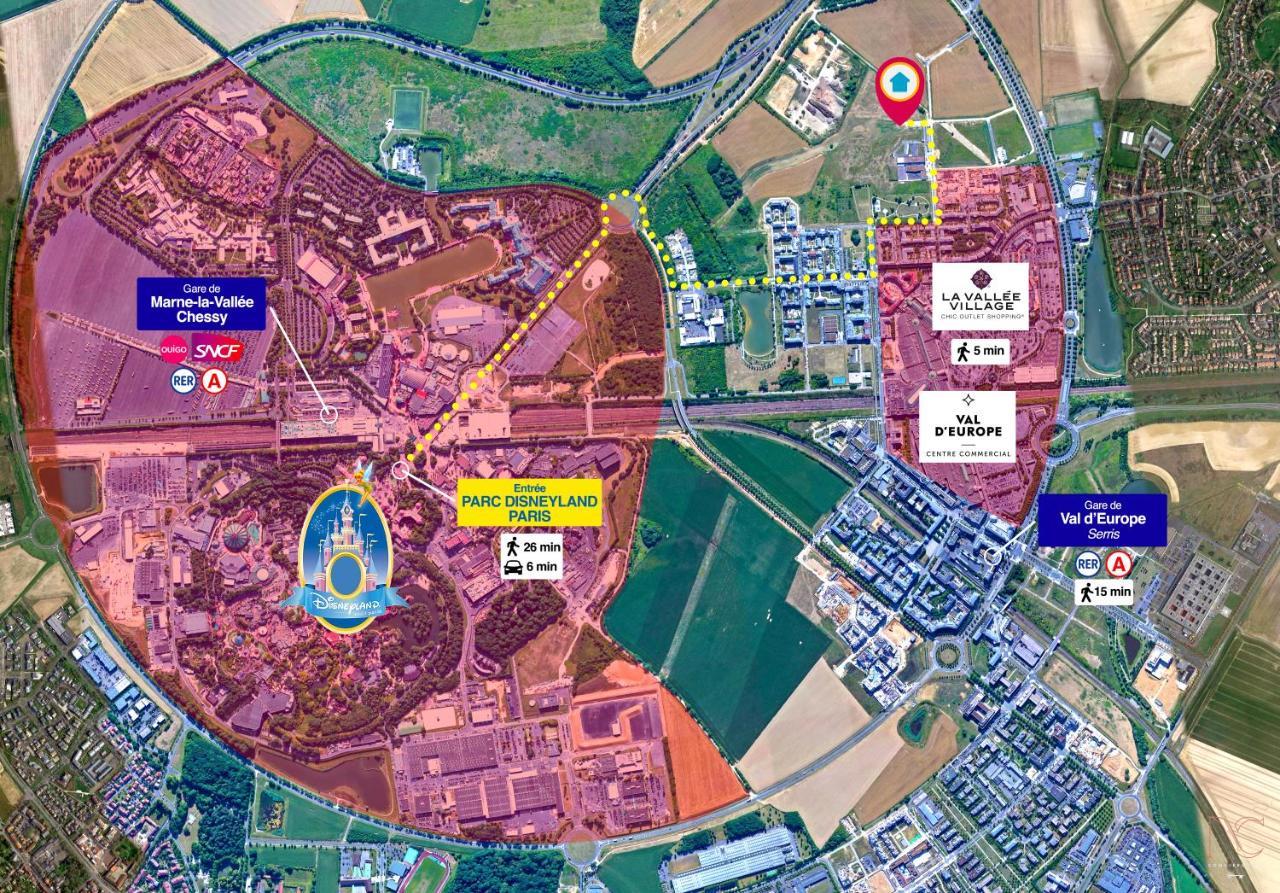 Disneyland-Paris 8Pers,Parking, Borne Recharge Ve, Wifi Serris Esterno foto